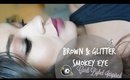 BROWN & GLITTER Smokey Eye| Carli Bybel Inspired