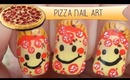 Smiley Pepperoni Pizza Nail Art