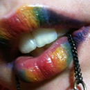Rainbow inspired lips