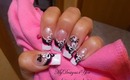 Black and White Flower Nail Art With Dotting Tool - ♥ MyDesigns4You ♥