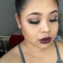 Cool toned eyes with a dark lip