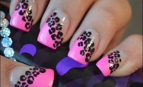 Pink and leopard print design