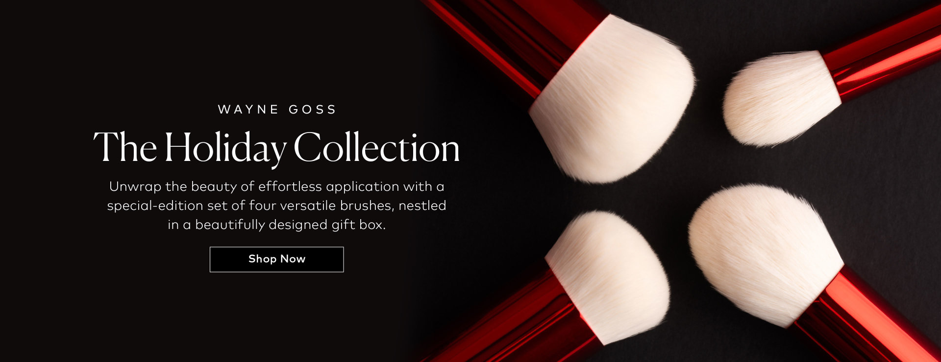 Unwrap the beauty of effortless application with a special-edition set of four versatile brushes, nestled in a beautifully designed gift box. Shop the Wayne Goss Holiday Collection on Beautylish.com