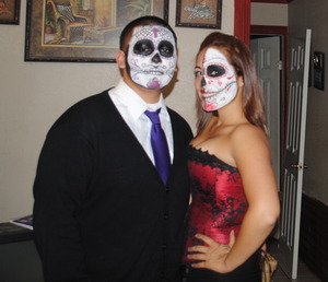 HALLOWEEN! I painted our faces!