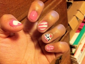 Pink Cupcake Nails
