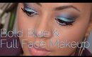 TUTORIAL| Bold Blue & Full Face Makeup (ft. Lancôme & Guerlain)
