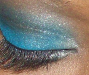 Blue Eye with a bit of silver.Tutorial Video on YouTube titled Blue Ivy Eyes.