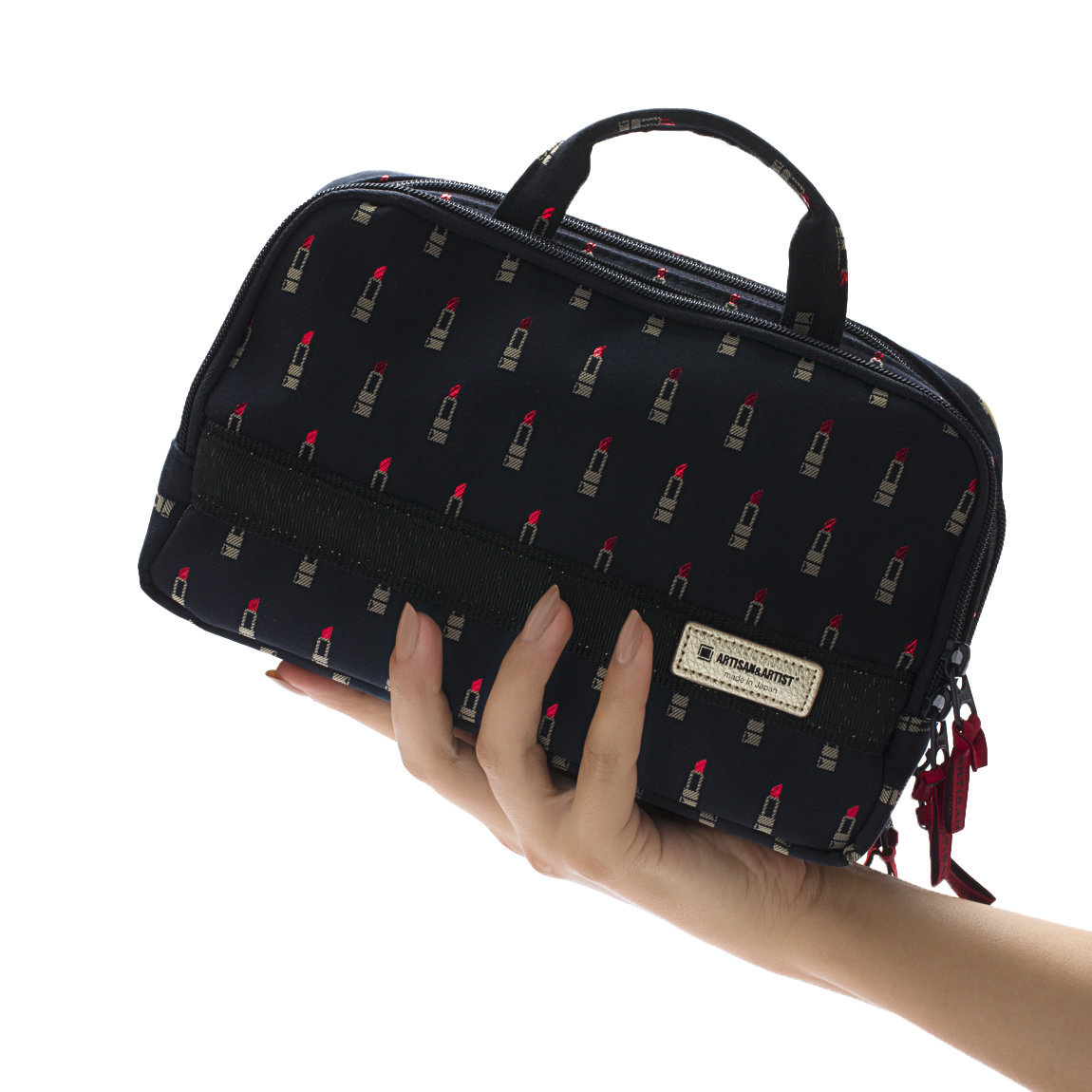 アルティザン＆アーティスト Valiant Rouge Black Large Pouch with