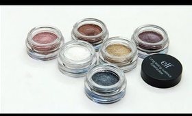 NEW e.l.f. Studio Long-lasting Lustrous Eyeshadow Swatches & Review