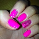Neon pink and sparkle