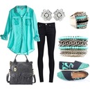 Really Cute Any Season Outfit Blue And Black