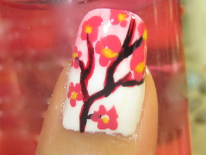 Cherry blossom nail art
video tutorial:
http://www.youtube.com/watch?v=fhoqccsNqS8