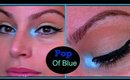 Pop of blue summer makeup tutorial Bh cosmetics, mac, ardell lashes. 2015 today