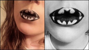 Bit of fun with batman symbol lips.