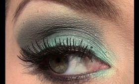 Turquoise & Brown eyeshadow with sparkle :)