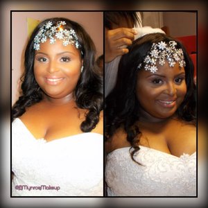 My first #Bride! She wanted a very soft and glowing face. I had no idea about the crown and once she put it on, with her dress--the whole look came together! I am so thankful for being a part of her BIG day. #BMynroe #BMynroeEmbodied #BMynroeMakeup #Makeup #Beauty #Wedding 