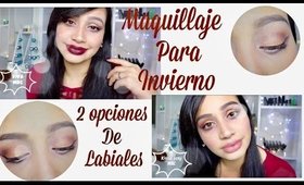 Maquillaje Fácil para Invierno (en Tonos Cobrizos) Dos Opciones de Labiales