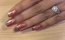 Easy To Do : Red and Gold Manicure