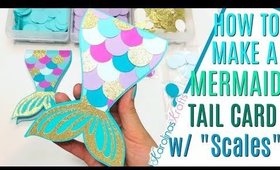 DIY Mermaid Card Tutorial, Handmade Mermaid Cards, MERMAID CARD MAKING TUTORIAL