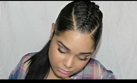 Braid in Pony Tail Hair Tutorial