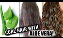 Curl Hair with Aloe Vera │ Natural Hair Curling Gel at Home w/ Results │Hair Hack!!