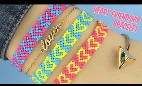 DIY Heart Friendship Bracelets, Easy Step by Step