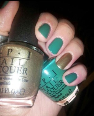 OPI  Glitzerland and Jade is the New Black