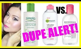 Dupe?! Garnier & Simple Micellar Cleansing Water vs Bioderma |#DupeTuesday EP  5