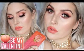 Valentines Day Makeup Tutorial 💕 Sweet Peach Eyeshadow! 🍑