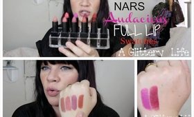 NARS Audacious lip swatches!! 10 more shades!  Barbars, Liv, Jane and more!