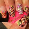 Blinged Out Neon Gradient With Zebra Print
