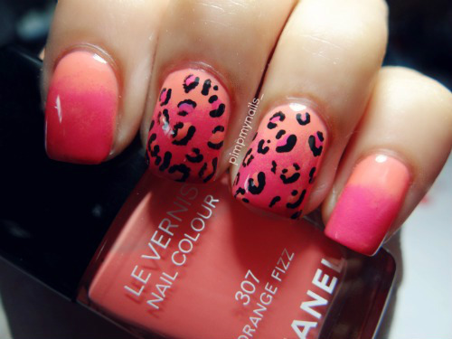 Leopard And Ombre | Mafer M.'s (Pimpmynails) Photo | Beautylish