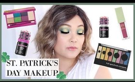 Drugstore Green & Yellow Halo Eyeshadow Look // St. Patrick's Day Makeup