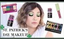 Drugstore Green & Yellow Halo Eyeshadow Look // St. Patrick's Day Makeup