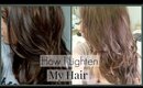 How I Lighten My Hair and Roots and Home │ How I Color My Dark Hair to Light Ash Brown/Blonde