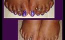 Simple Cute Purple Toe Nail Design