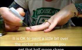 Half moon manicure tutorial