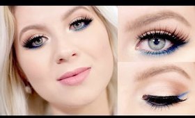 Pop Of Blue Eyeliner Makeup Look | Milabu