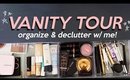 WHAT'S IN MY EVERYDAY VANITY: Organize & Declutter With Me! | Jamie Paige