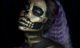 Gold Holo Skull Makeup Tutorial