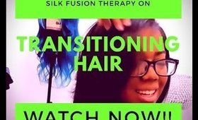 Silk Wrap on Transistioning hair! Follow me on instagram