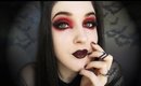 Gothic Vampire Black and Red Makeup Tutorial
