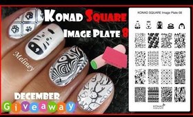 KONAD SQUARE IMAGE PLATE 8 - ANIMAL ZEBRA PRINT STAMPING NAIL ART DESIGN TUTORIAL & GIVEAWAY