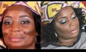 EXTREME Contouring Women of color/Dark SKIN/WOMEN over 40 | DarbieDay MUA