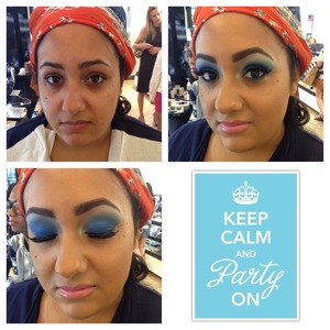 So much fun doing this clients makeup, loved that she wanted a blue smokey! 