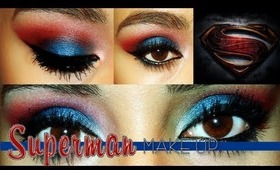 SUPERMAN MAN OF STEEL MAKEUP LOOK !!!!!!!