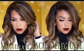 ❄Maquillaje FACIL , RAPIDO y ELEGANTE/ ☃️Easy Elegant Makeup tutorial| auroramakeup