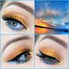 Shimmery sunset look