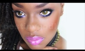 Black Barbie Purple + Blue for GREEN EYES | MAC  Viva Glam NICKI Lipstick