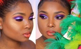 Purple Smokey Eye/No wing liner *Full Face MakeUp tutorial - Queenii Rozenblad